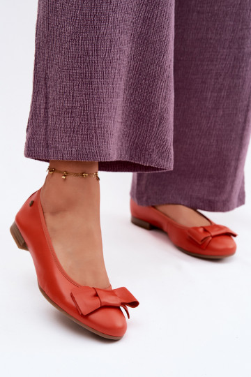 Ballerines avec nœuds en couleur orange 2
