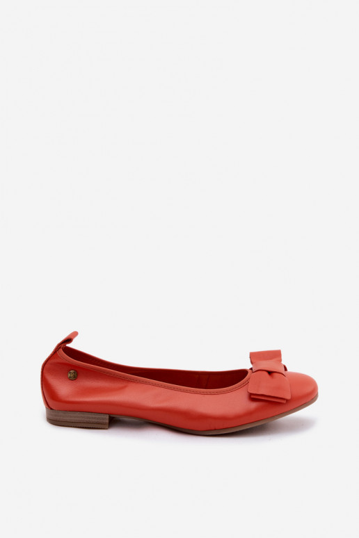 Ballerines avec nœuds en couleur orange