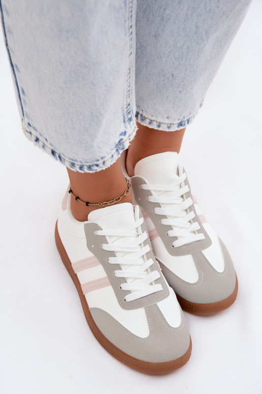 Baskets blanches et roses Seabell