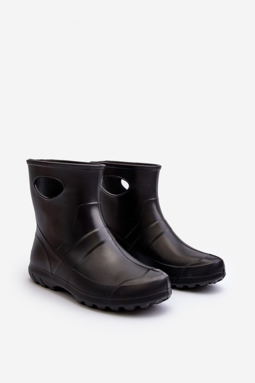 Bottes en caoutchouc imperméables pour femmes noires LEMIGO GARDEN 752