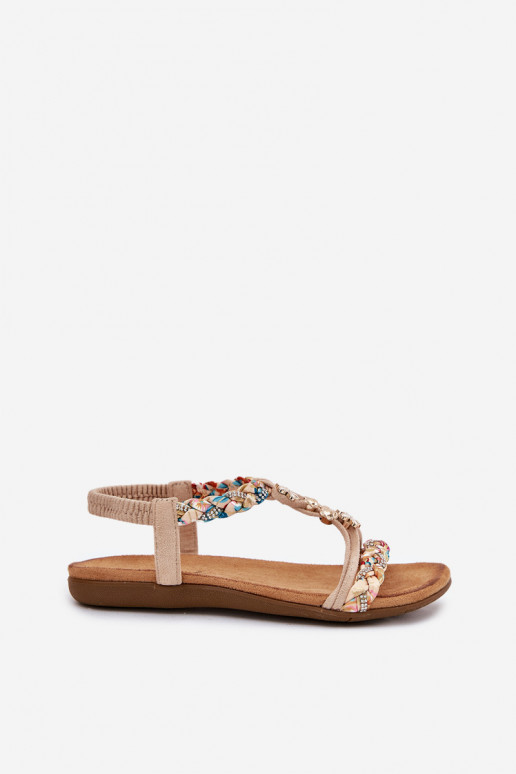 Sandales pour femmes couleur sable avec des lanières Nusoreth