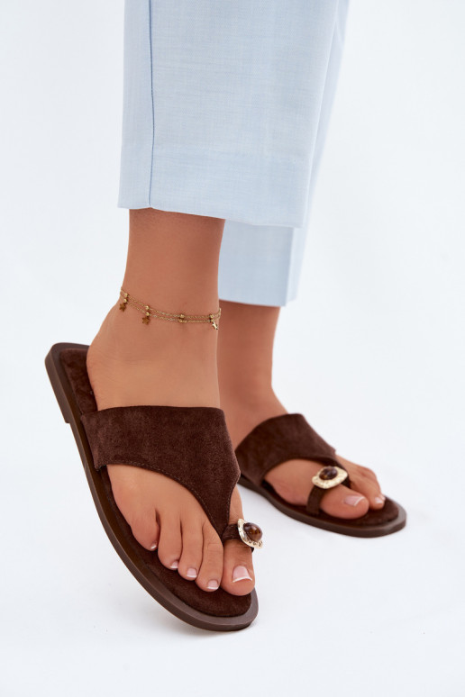 isocèle Chaussons Chaussons Féminin Avec des décorations Detalem CzekoladoÀe Fedira