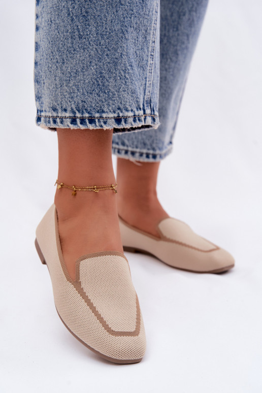 Mocassins en textile sable Selisa