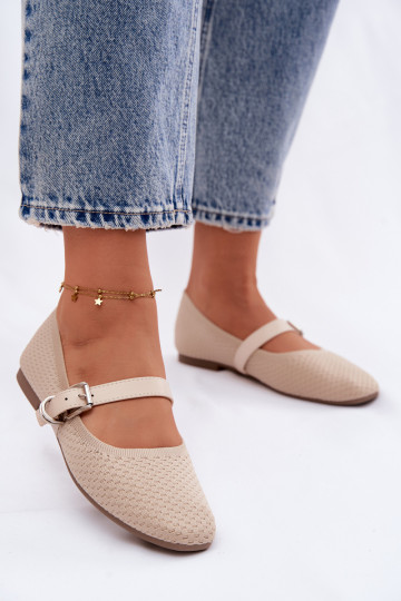 Ballerines en tissu avec des sangles I avec boucles beige Jelisa 2