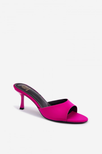 Pantoufles pour femmes avec des talons fins  couleur rose Selmira 2