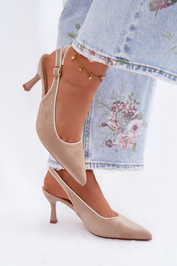 Sandales pour femmes à talons fins couleur sable Relmira 2