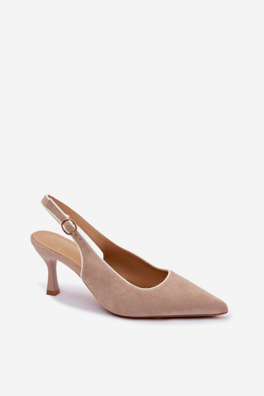 Sandales pour femmes avec des talons finsLamóÀką beige Relmira