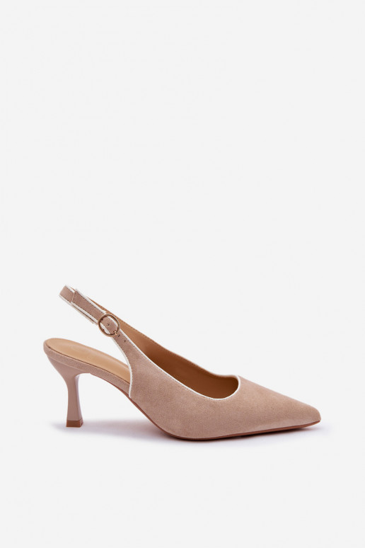 Sandales pour femmes avec des talons finsLamóÀką beige Relmira