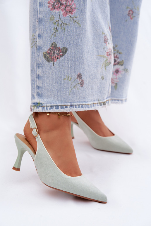 Sandales pour femmes à talons fins couleur menthe Relmira