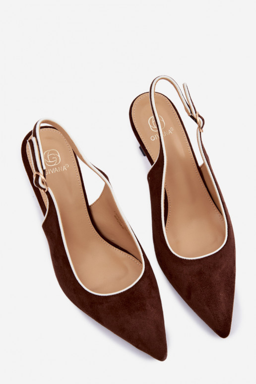 Sandales pour femmes à talons fins couleur chocolat Relmira