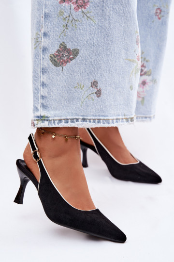 Sandales pour femmes à talons fins couleur noire Relmira 2