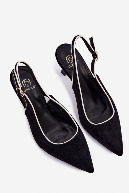 Sandales pour femmes avec des talons finsLamóÀką couleur noire Relmira