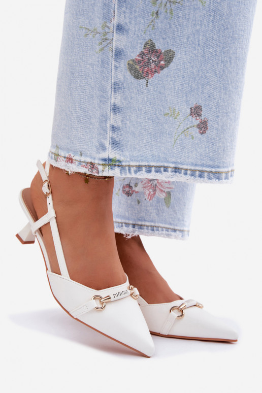 Sandales pour femmes à talons pointus couleur blanche Felessa