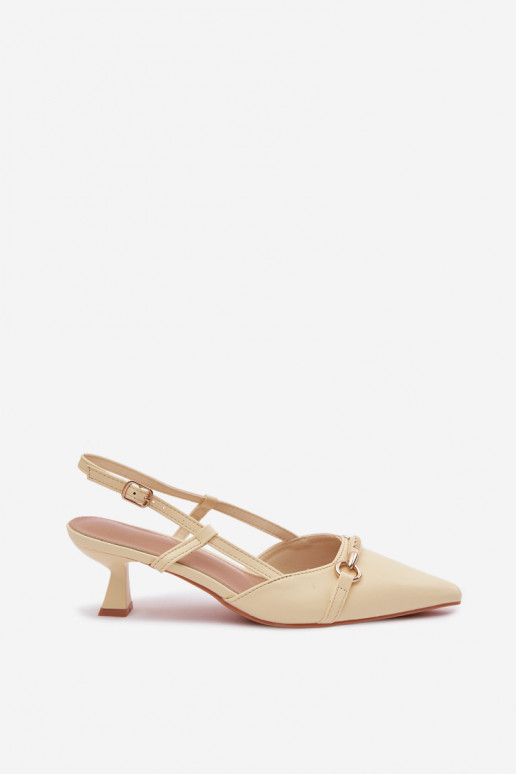 Sandales pour femmes à talons pointus couleur jaune Felessa