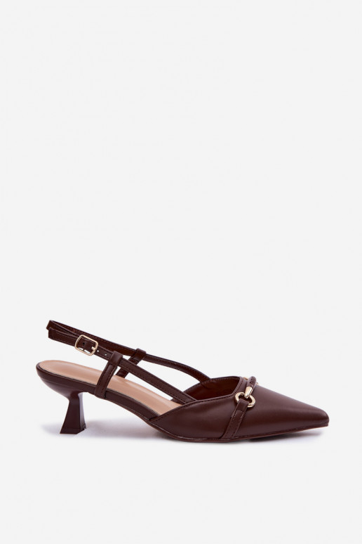 Sandales pour femmes à talons pointus couleur marron Felessa