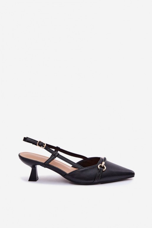Sandales pour femmes à talons pointus couleur noire Felessa