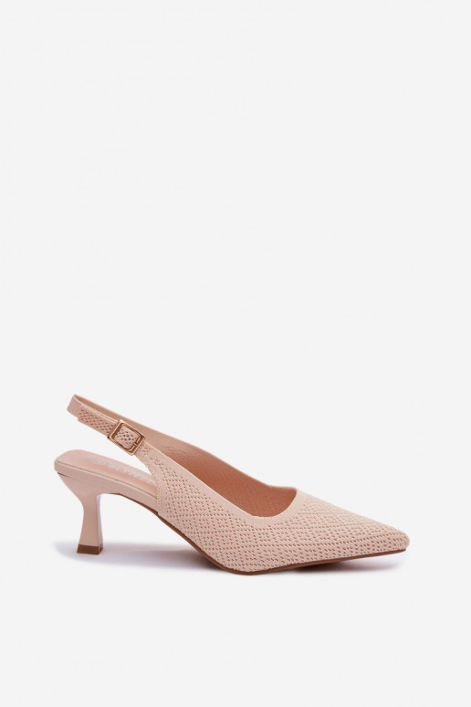  Sandales à talons hauts beige Delessa