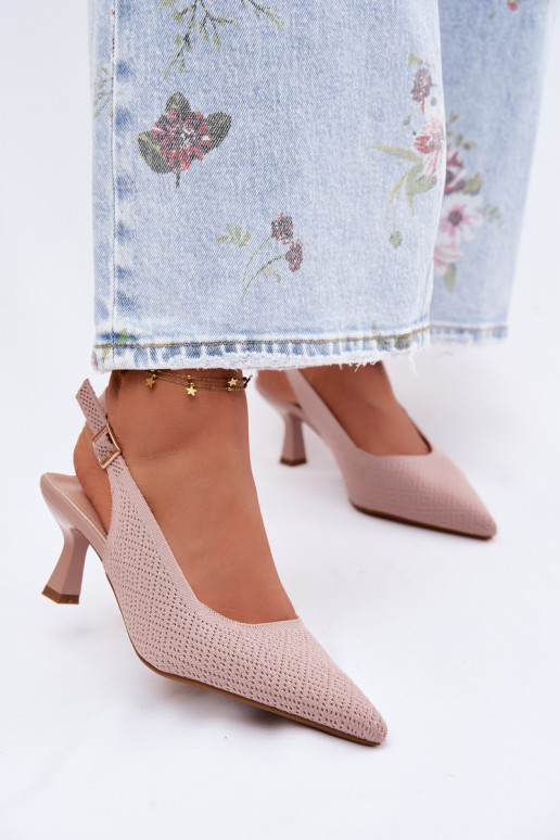  Sandales à talons hauts couleur rose Delessa