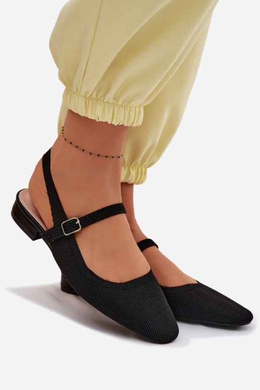 Ballerines noires pour femmes avec brides Selrene