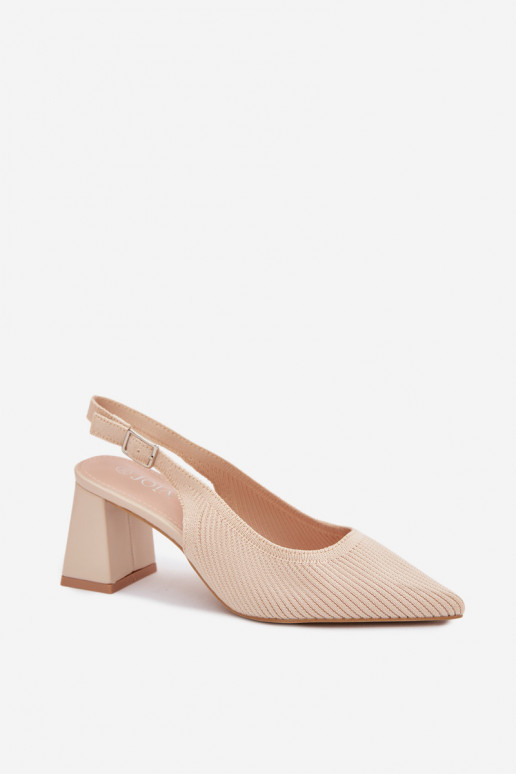 Sandales couleur sable avec talons Elissea