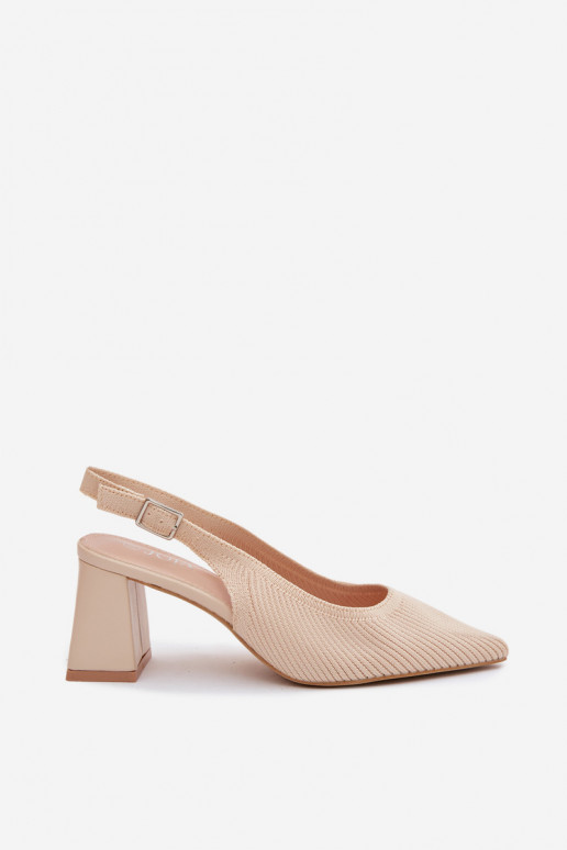 Sandales couleur sable avec talons Elissea