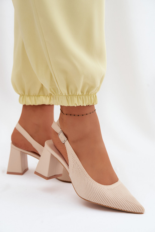Sandales couleur sable avec talons Elissea