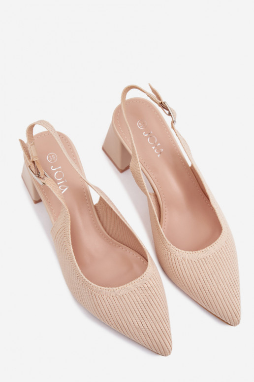 Sandales couleur sable avec talons Elissea