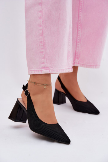 Sandales noires avec talons Elissea 2