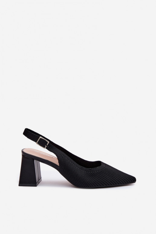 Sandales noires avec talons Elissea
