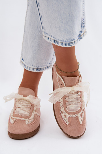 Baskets roses pour femmes avec lacets Ilrene 2