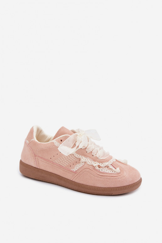 Baskets roses pour femmes avec lacets Ilrene