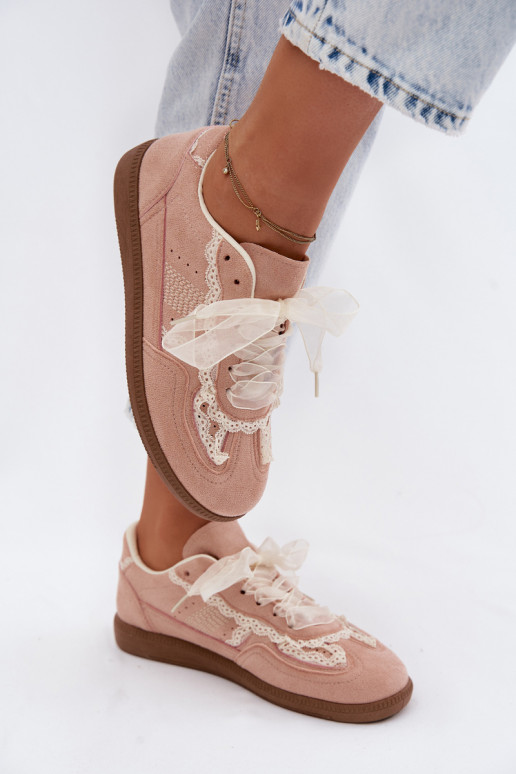 Baskets roses pour femmes avec lacets Ilrene