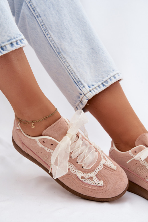 Baskets roses pour femmes avec lacets Ilrene