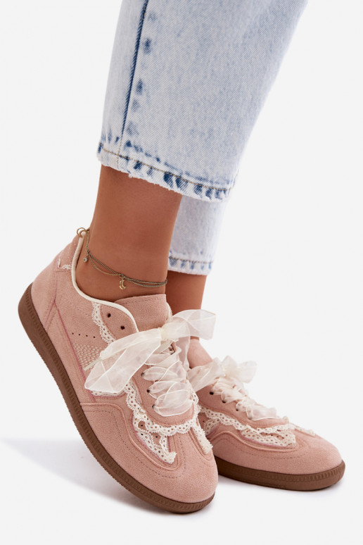 Baskets roses pour femmes avec lacets Ilrene