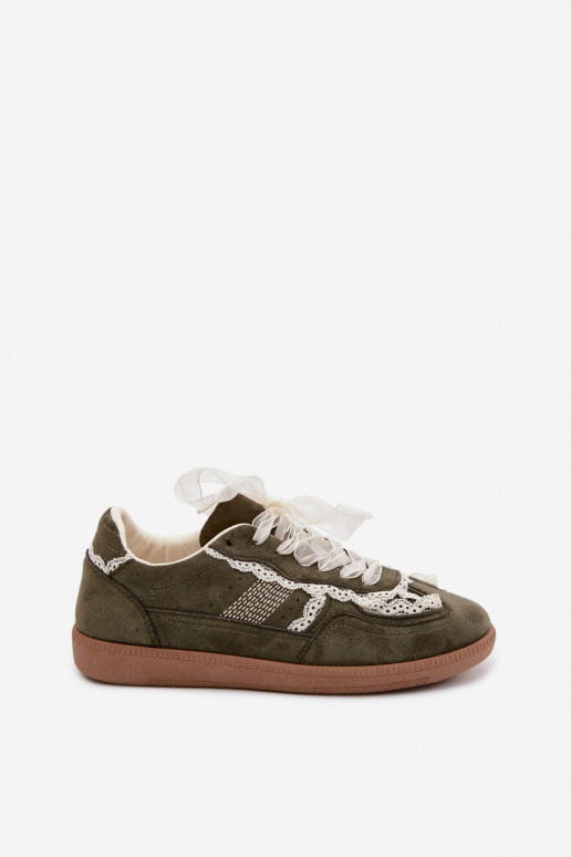 Baskets vertes pour femmes avec lacets Ilrene