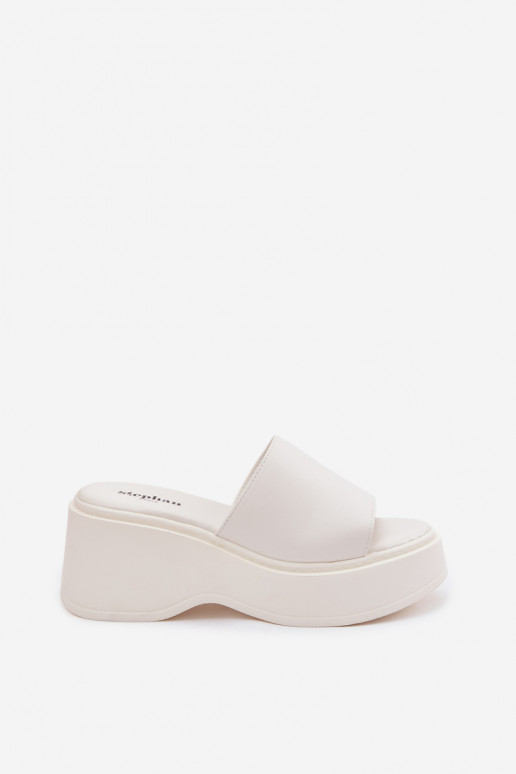 Chaussons blancs à plateforme Virelia