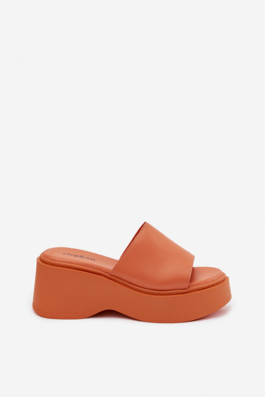 Sandales à plateforme orange pour femmes Virelia