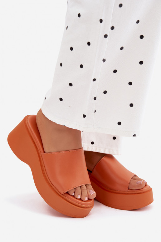 Sandales à plateforme orange pour femmes Virelia