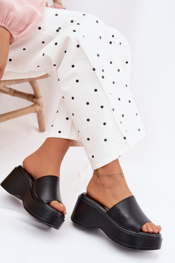 Sandales à plateforme noires pour femmes Virelia