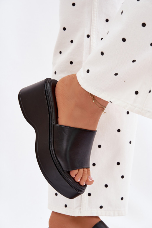 Sandales à plateforme noires pour femmes Virelia