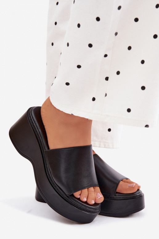 Sandales à plateforme noires pour femmes Virelia