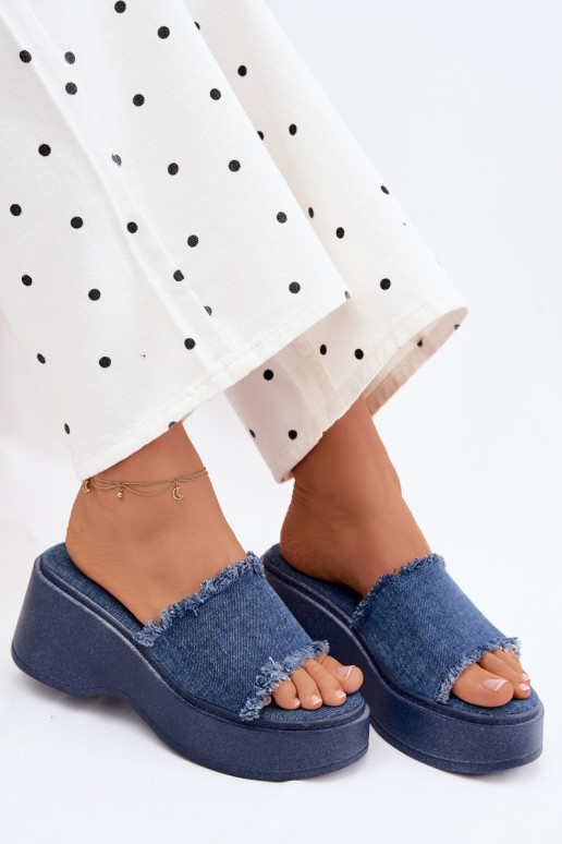 Sandales à plateforme en denim pour femmes Virelia