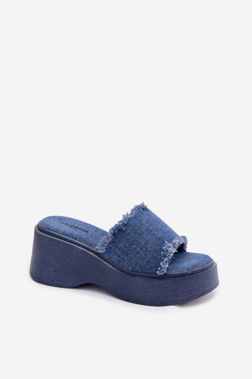 Sandales à plateforme en denim pour femmes Virelia