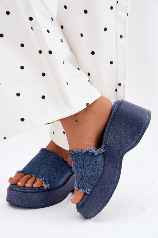 Sandales à plateforme en denim pour femmes Virelia
