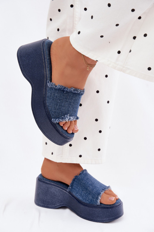 Sandales à plateforme en denim pour femmes Virelia