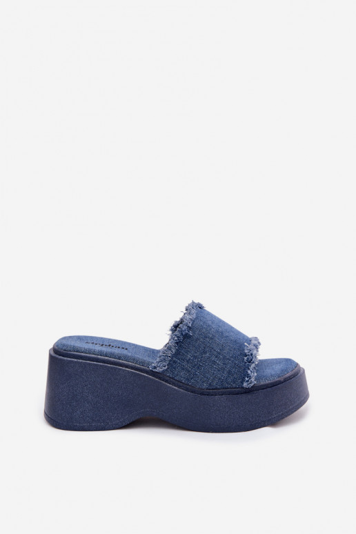 Sandales à plateforme en denim pour femmes Virelia