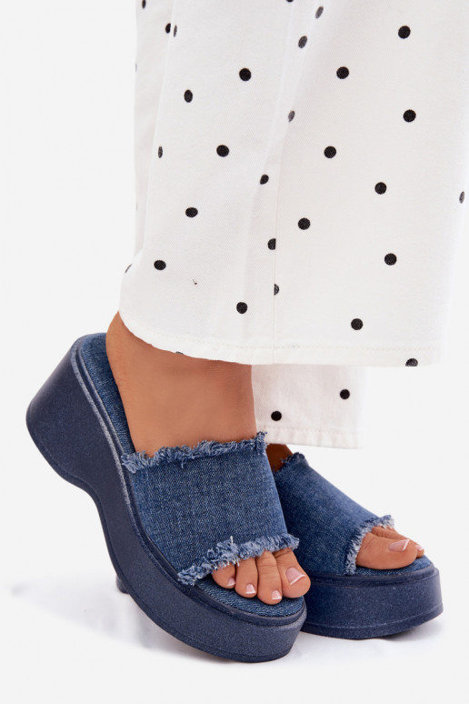 Sandales à plateforme en denim pour femmes Virelia