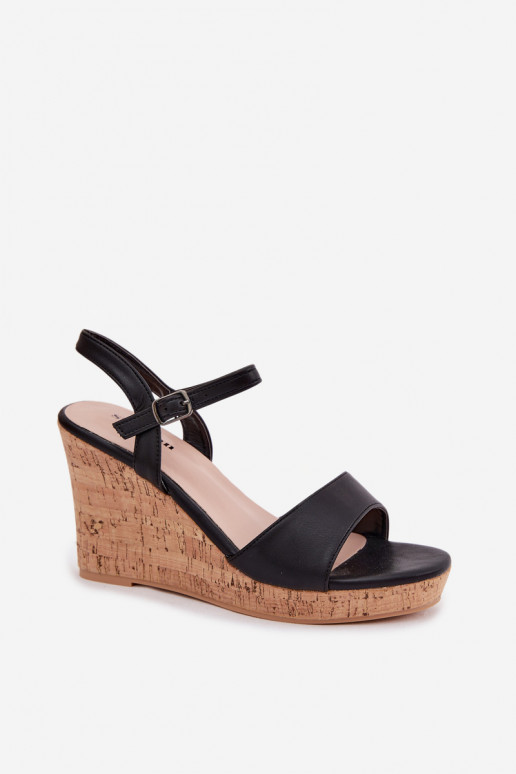 Sandales à plateforme noires pour femmes Clarabella