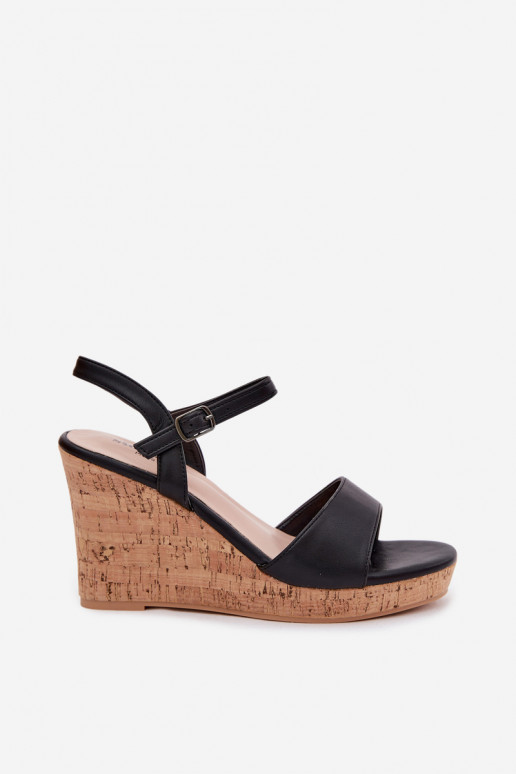 Sandales pour femmes avec une plateforme couleur noire Clarabella