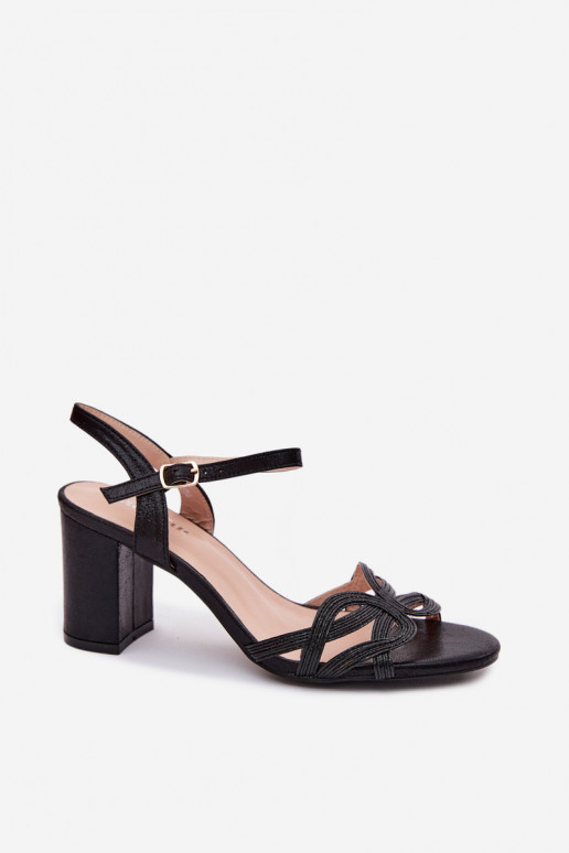 Sandales noires à talons hauts pour femmes Antonella